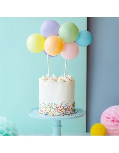 Topper para tarta Globos Arcoíris PartyDeco
