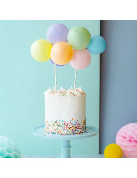 Topper para tarta Globos Arcoíris PartyDeco