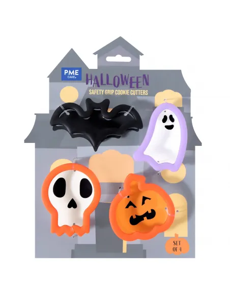 Set 4 cortadores agarre cómodo Halloween PME