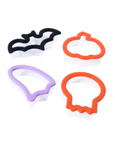 Set 4 cortadores agarre cómodo Halloween PME