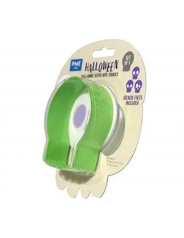 Set Cortador Calavera y 3 Stencils Halloween PME