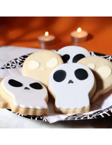 Set Cortador Calavera y 3 Stencils Halloween PME