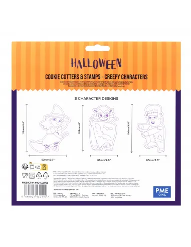 Set de 3 cortadores y marcadores Halloween PME