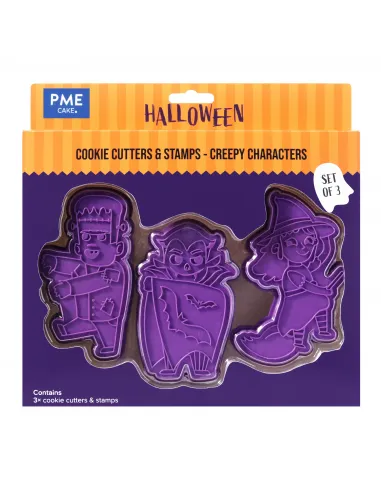 Set de 3 cortadores y marcadores Halloween PME