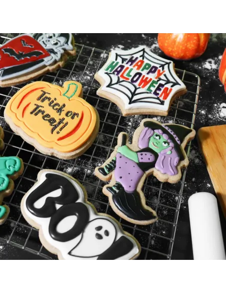 Set de 3 cortadores y marcadores Happy Halloween PME