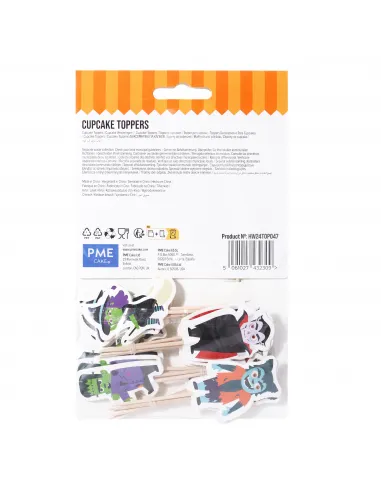 Set 24 toppers Personajes espeluznantes Halloween PME