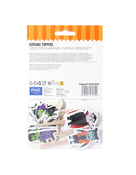 Set 24 toppers Personajes espeluznantes Halloween PME