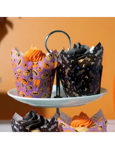 Set 24 cápsulas muffins Calabazas y Muerciélagos PME