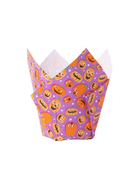 Set 24 cápsulas muffins Calabazas y Muerciélagos PME