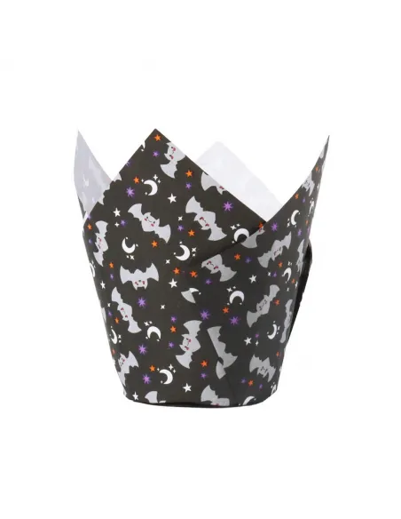 Set 24 cápsulas muffins Calabazas y Muerciélagos PME
