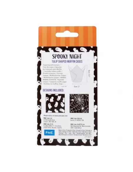 Set 24 cápsulas muffins Fantasmas y Telarañas PME