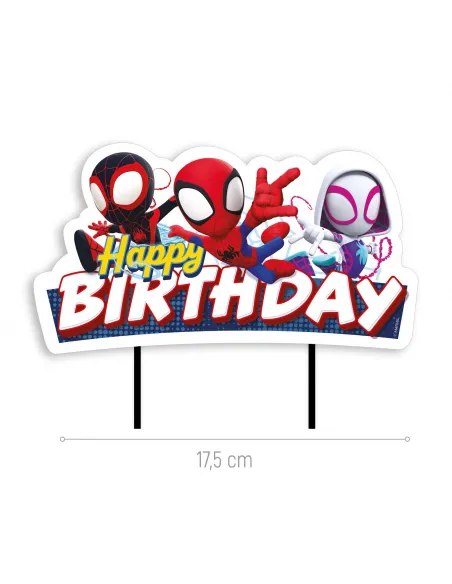 Topper de papel para tarta Happy Birthday Spidey Dekora