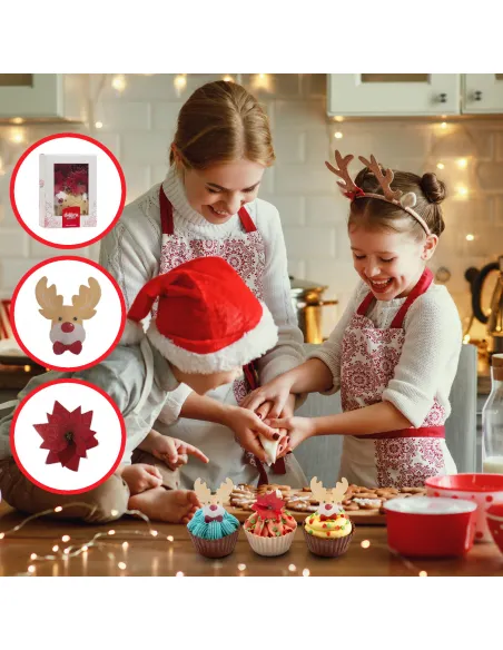 Set 27 decoraciones de oblea Navidad Dekora