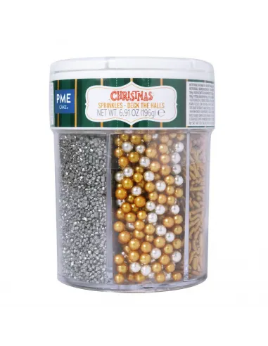 Sprinkles mix Oro y Plata Navidad 196 g PME