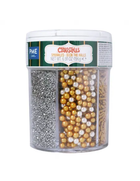 Sprinkles mix Oro y Plata Navidad 196 g PME