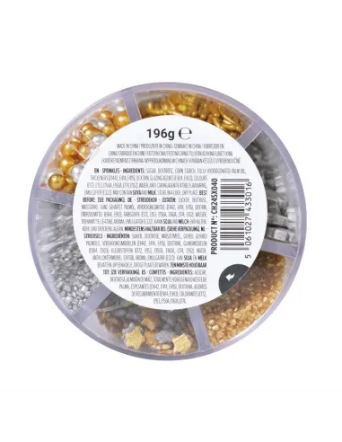 Sprinkles mix Oro y Plata Navidad 196 g PME