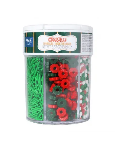 Sprinkles mix Rojo, Verde y Blanco Navidad 158 g PME