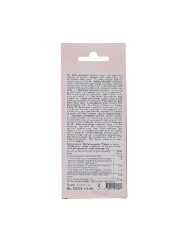 Set 12 decoraciones de azúcar bronce Copo de nieve Funcakes