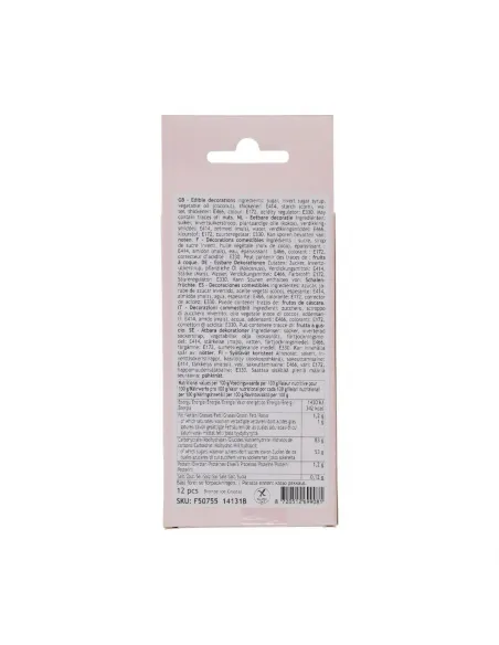 Set 12 decoraciones de azúcar bronce Copo de nieve Funcakes