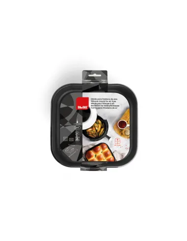 Molde de silicona cuadrado para freidora de aire y horno 20,5 cm Ibili