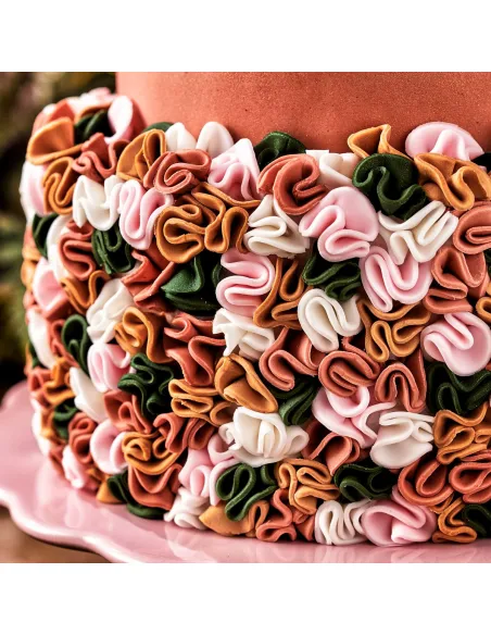 Fondant Funcakes Rosa con brillo 250 g