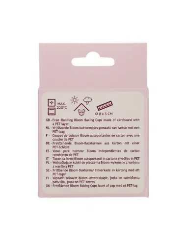 Set 48 Cápsulas rígidas Rosa Dorado metalizado Funcakes