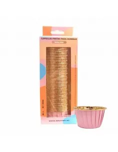 Cápsulas rígidas Rosa y Dorado 50 unidades Azucren