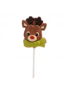 Piruleta de chocolate con leche Reno Navidad