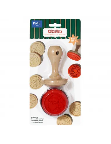 Set estampador, cortador y 5 sellos Navidad PME