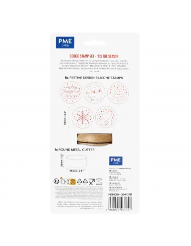 Set estampador, cortador y 5 sellos Navidad PME