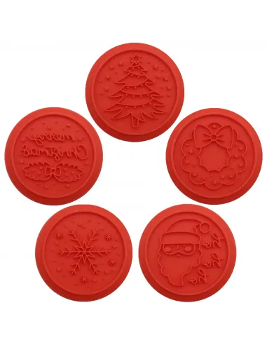 Set estampador, cortador y 5 sellos Navidad PME