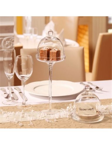 Stand mini tarta con campana y pie 23,5cm