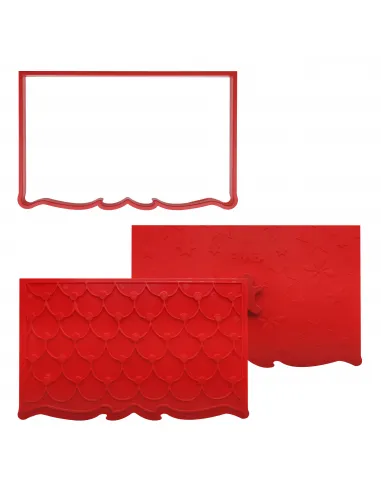 Set 3 cortadores y 3 estampadores Casa de Jengibre Navidad PME