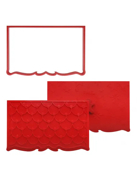 Set 3 cortadores y 3 estampadores Casa de Jengibre Navidad PME