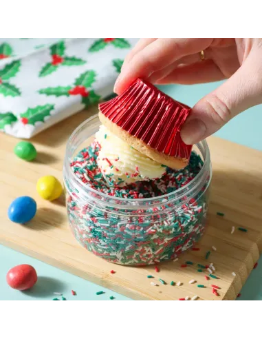 Sprinkles mix fideos de azúcar rojo, verde y blanco Navidad 160 g PME