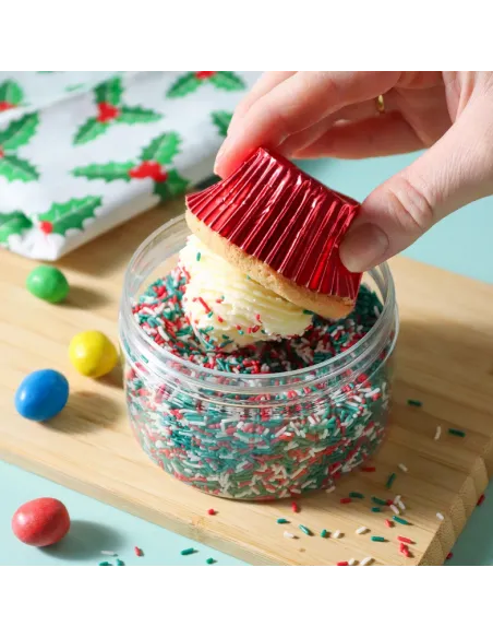 Sprinkles mix fideos de azúcar rojo, verde y blanco Navidad 160 g PME