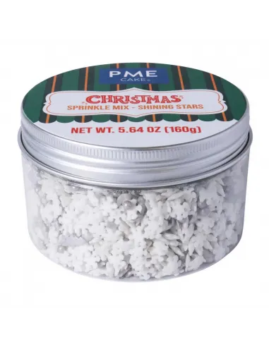 Sprinkles mix Blanco y Plata Navidad 160 g PME