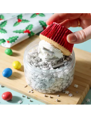 Sprinkles mix Blanco y Plata Navidad 160 g PME