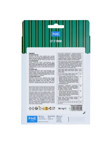 Set 12 decoraciones de azúcar Copos de nieve blancos Navidad PME