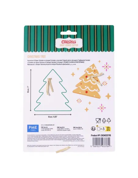 Cortador gigante Árbol de Navidad 18 cm PME