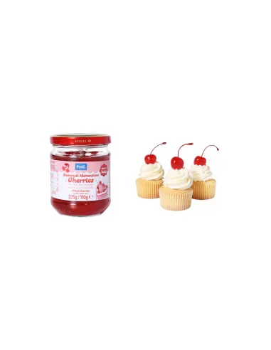 Cerezas Maraschino Rojas con tallo 225 g PME