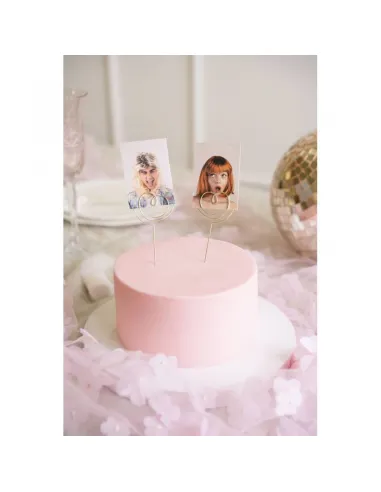 Toppers Corazones Dorados abiertos PartyDeco
