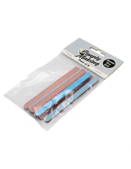 Set 10 Palitos Rosa metalizado para dulces 11,3 cm Simply Making