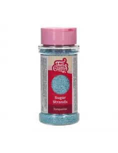Mini fideos strands de azúcar Turquesa 80 g Funcakes 2