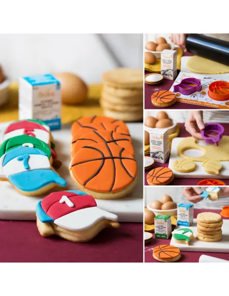 Set 2 cortadores Gorra y Pelota de baloncesto Decora