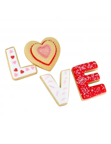 Set 5 cortadores LOVE San Valentín PME