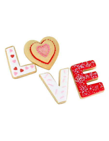 Set 5 cortadores LOVE San Valentín PME