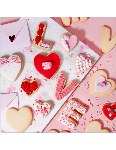 Set 5 cortadores LOVE San Valentín PME
