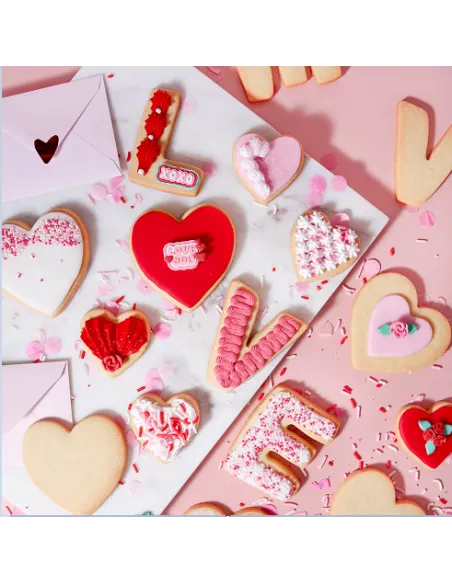 Set 5 cortadores LOVE San Valentín PME