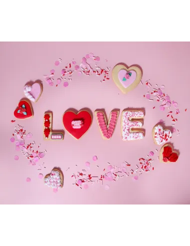 Set 5 cortadores LOVE San Valentín PME